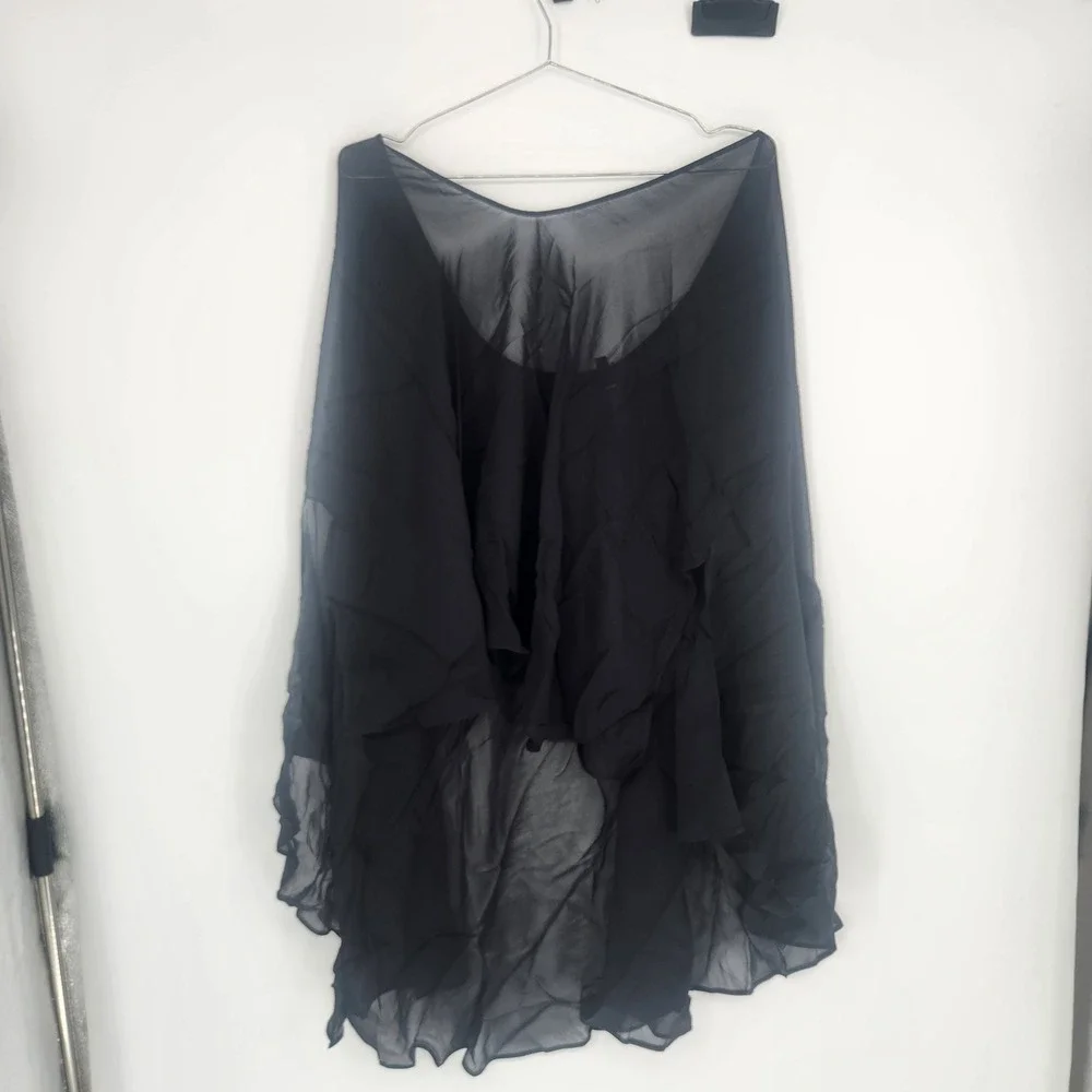 SKIMS Sheer Cover-Ups Short Kaftan Obsidian Black CU-DRS-11600W Large NWT